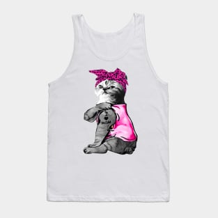 Mother's Day I Lover Mom Tattoo Cat Gift Tank Top